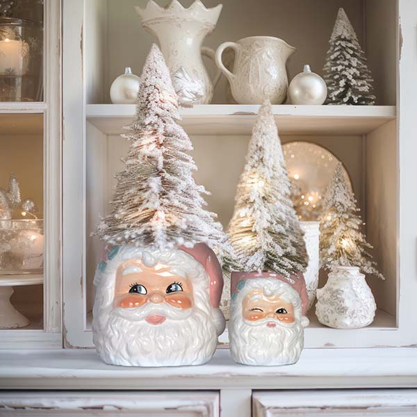 HUGE Retro Santa Nesting Bowls, Set of 2