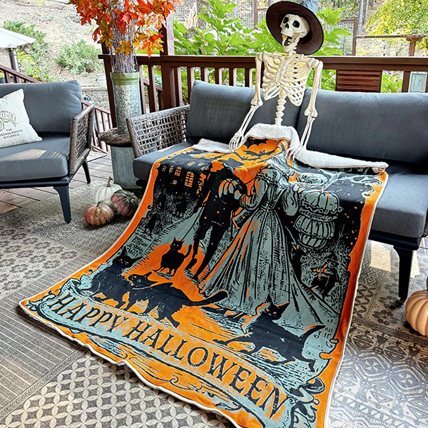 60 Inch Happy Halloween Blanket Wall Decor