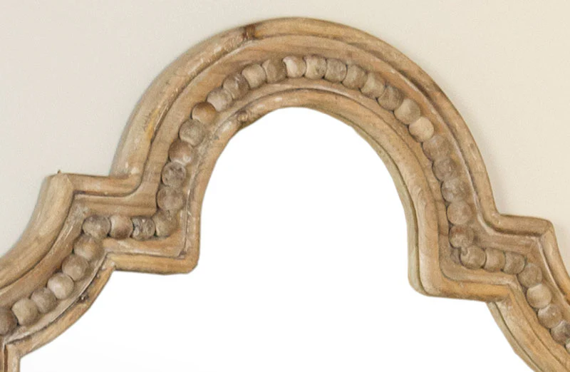 Wooden Bead Trim Mirror