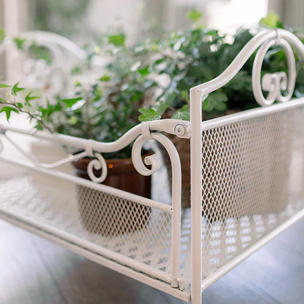 French Country Metal Garden Planter Display