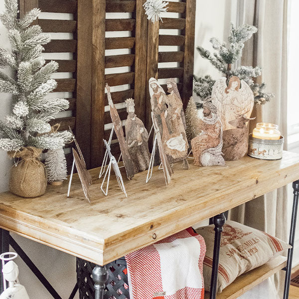 Vintage-Inspired Tabletop Nativity Scene, Set of 12