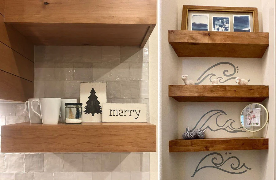 Chunky Floating Wall Shelf, Pick Your Size