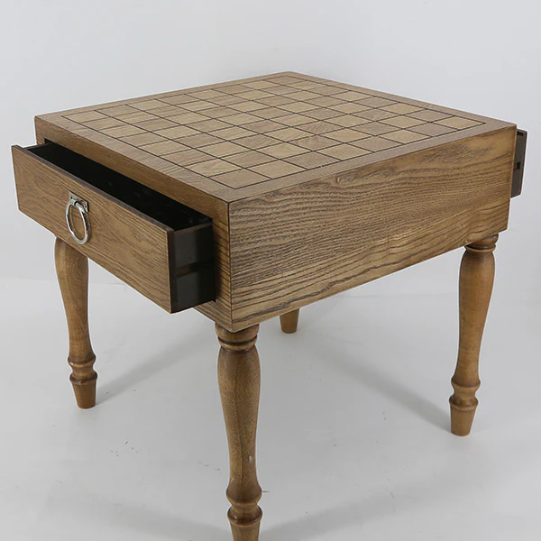 Chess Table with Drawers (With Chess Pieces)