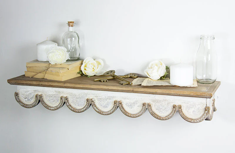 Wooden Scalloped Edge Shelf