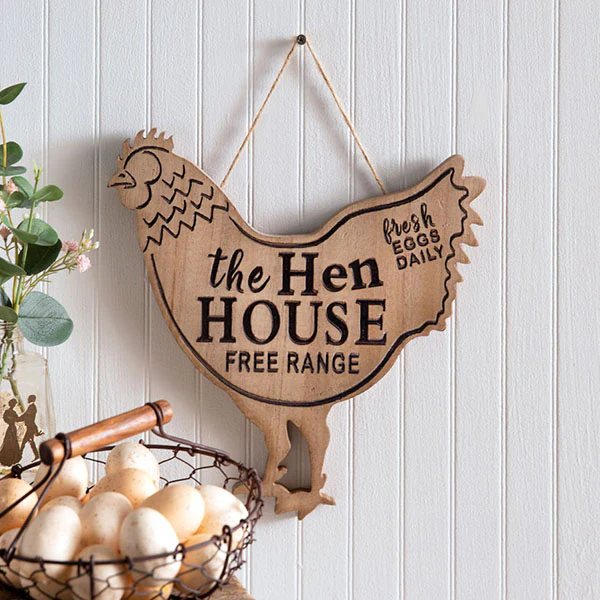 Wooden Chicken Signs, Pick Your Style