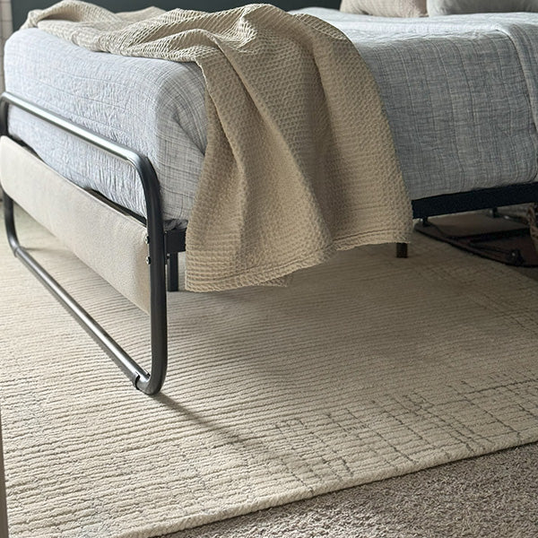 Abstract Border Hand Tufted Area Rug, Pick Your Size