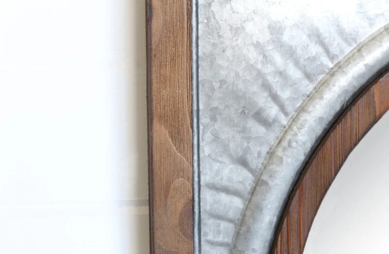 *HUGE* Tin Framed Oval Wall Mirror