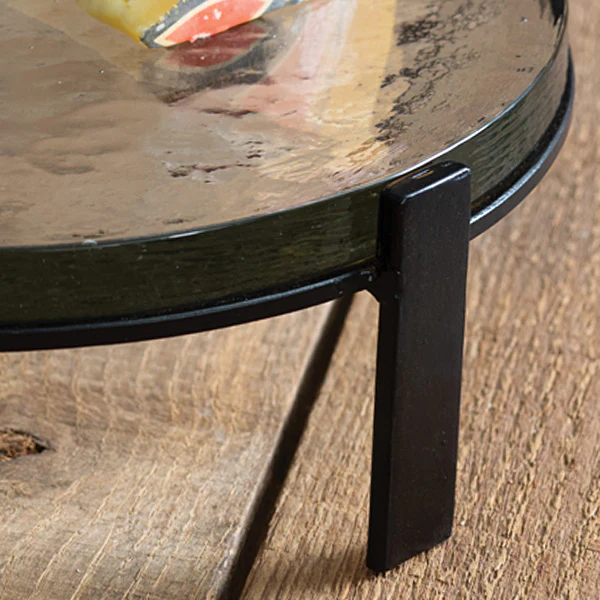 Blocked Glass Dessert Stand