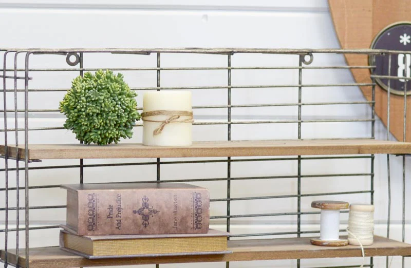 LARGE Re-purposed Wire Crate Shelving Unit