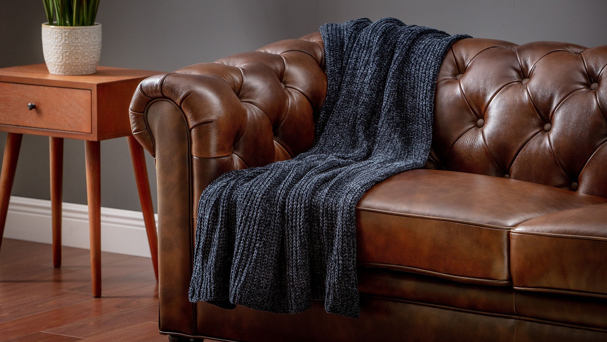 Knit Chenille Throw Blanket