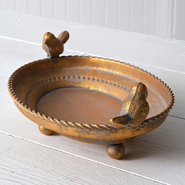 Perched Bird Jewelry Trinket Dish