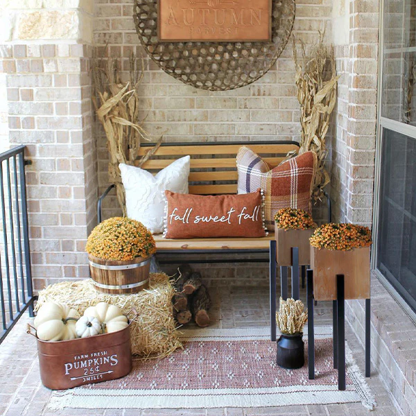 Wooden Cube Planters on Stands, Set of 2