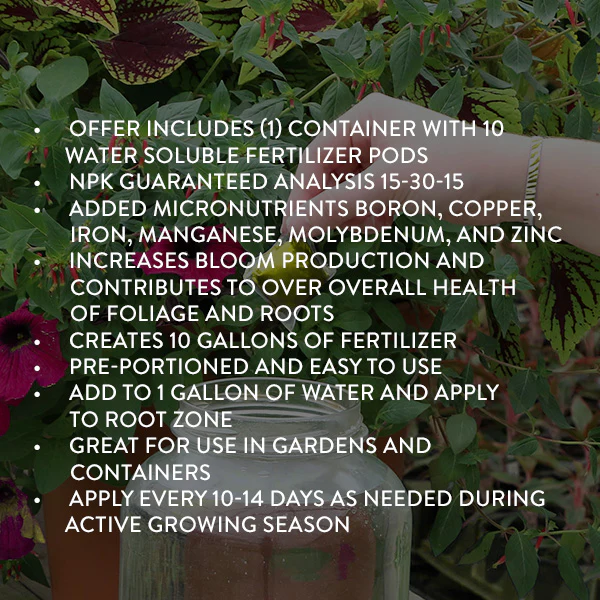 Plant with Purpose Flower Booster Water Soluable Fertilizer - 10 piece