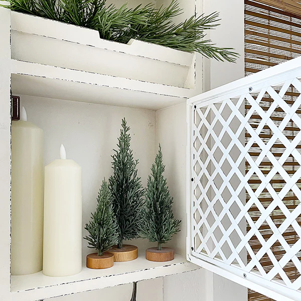 Multi-Functional Distressed Wood Hanging Organizer