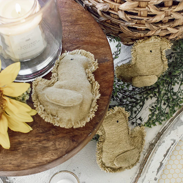 Primitive Baby Chicks Bowl Fillers, Set of 3