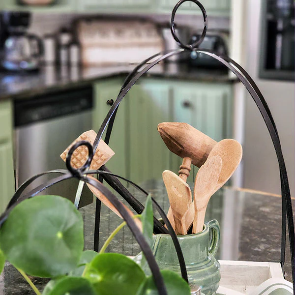 Modern Cloche Style Trays, Set of 2