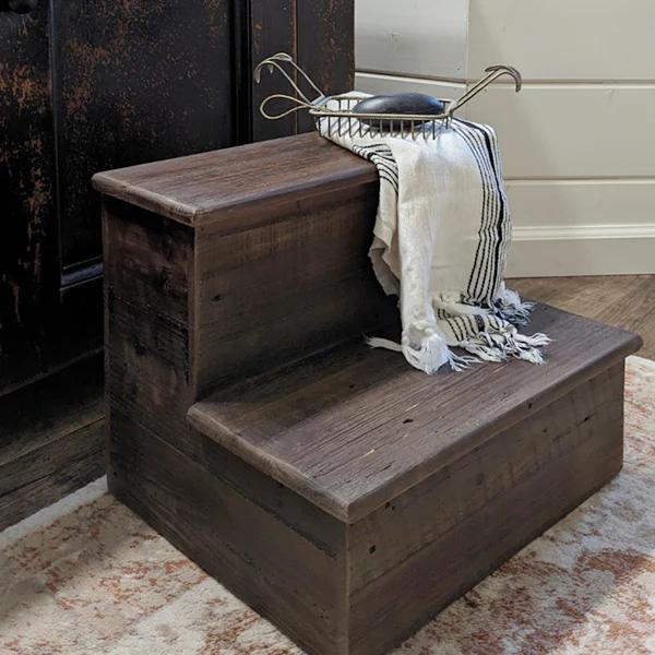 Rustic Stair Stepping Stool