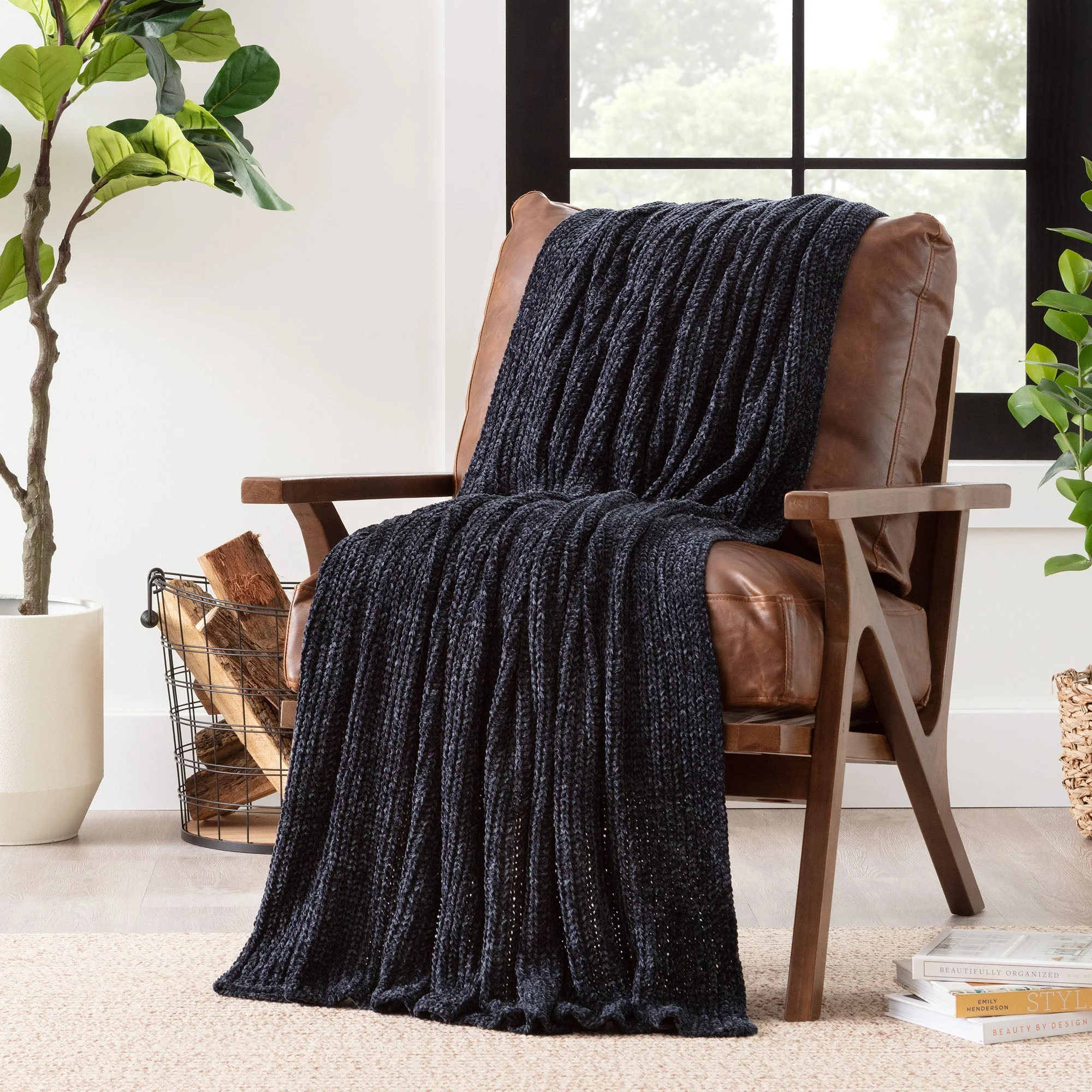 Knit Chenille Throw Blanket