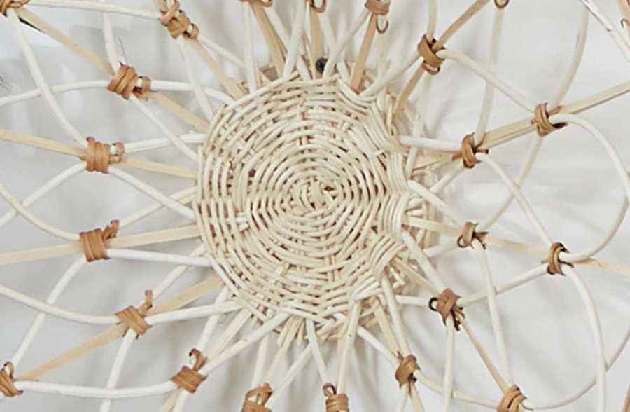 Round Rattan Wall Art, Set of 3