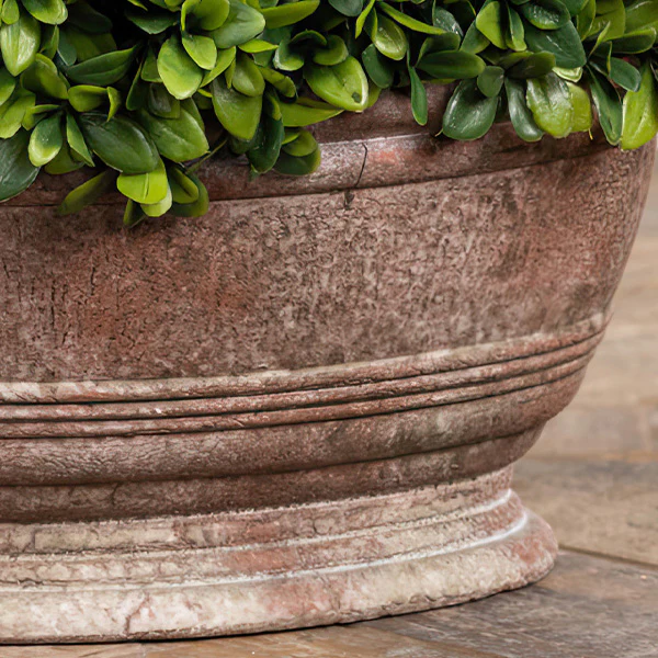 Lifelike Faux Plant in Oblong Ceramic Pot