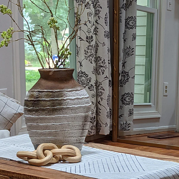 Textured Ribbed Vase