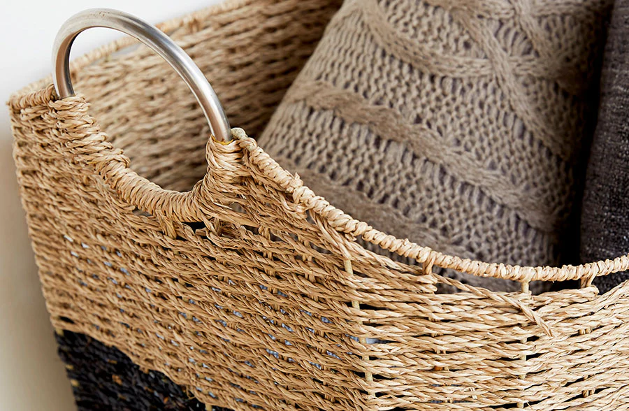Two-Toned Seagrass Basket