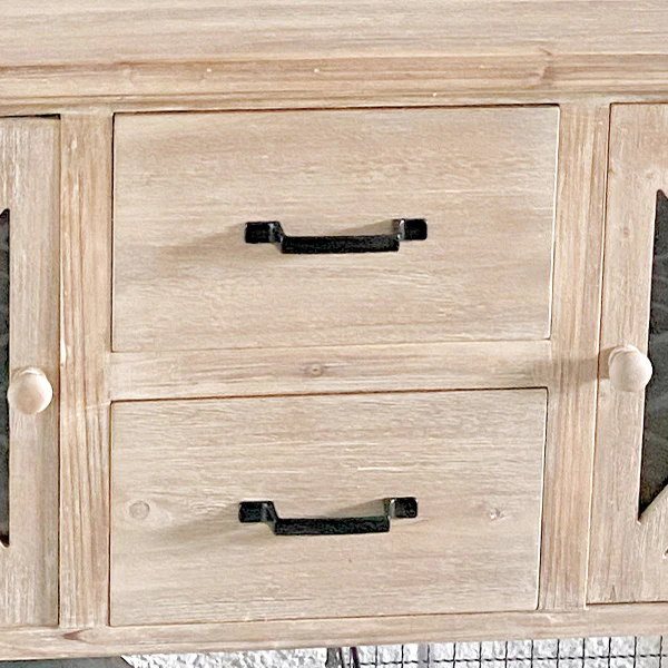 Wooden Cross Front Sideboard Cabinet