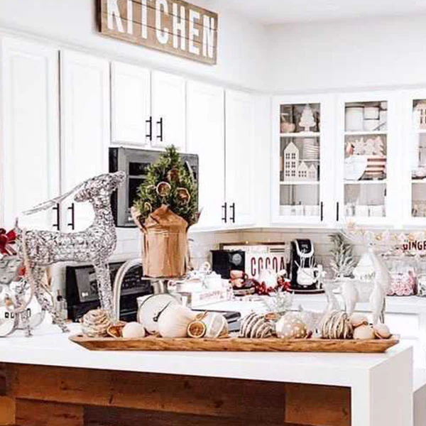 40 Inch LONG Dough Bowl with Serving Sections