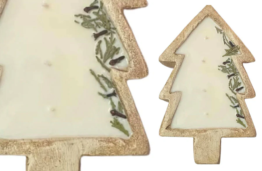 Tree Shaped Dough Bowl Candle | Handmade in the USA