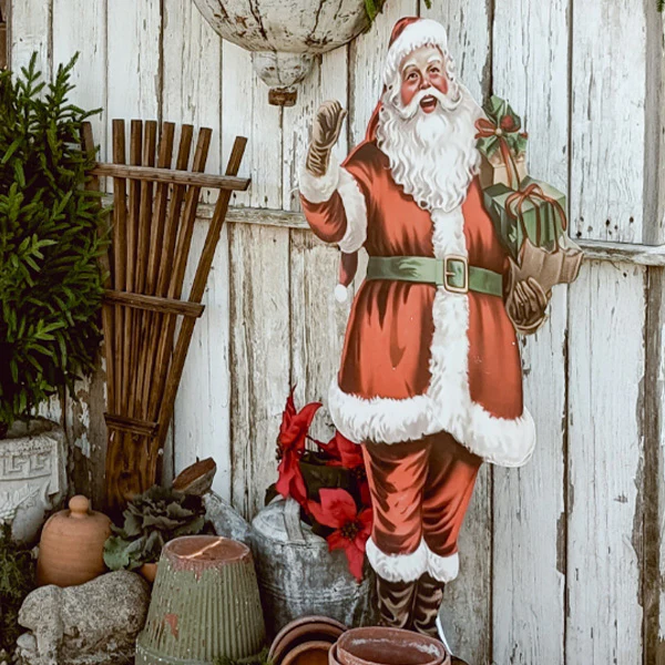 43 Inch Metal Santa Outdoor Cutout