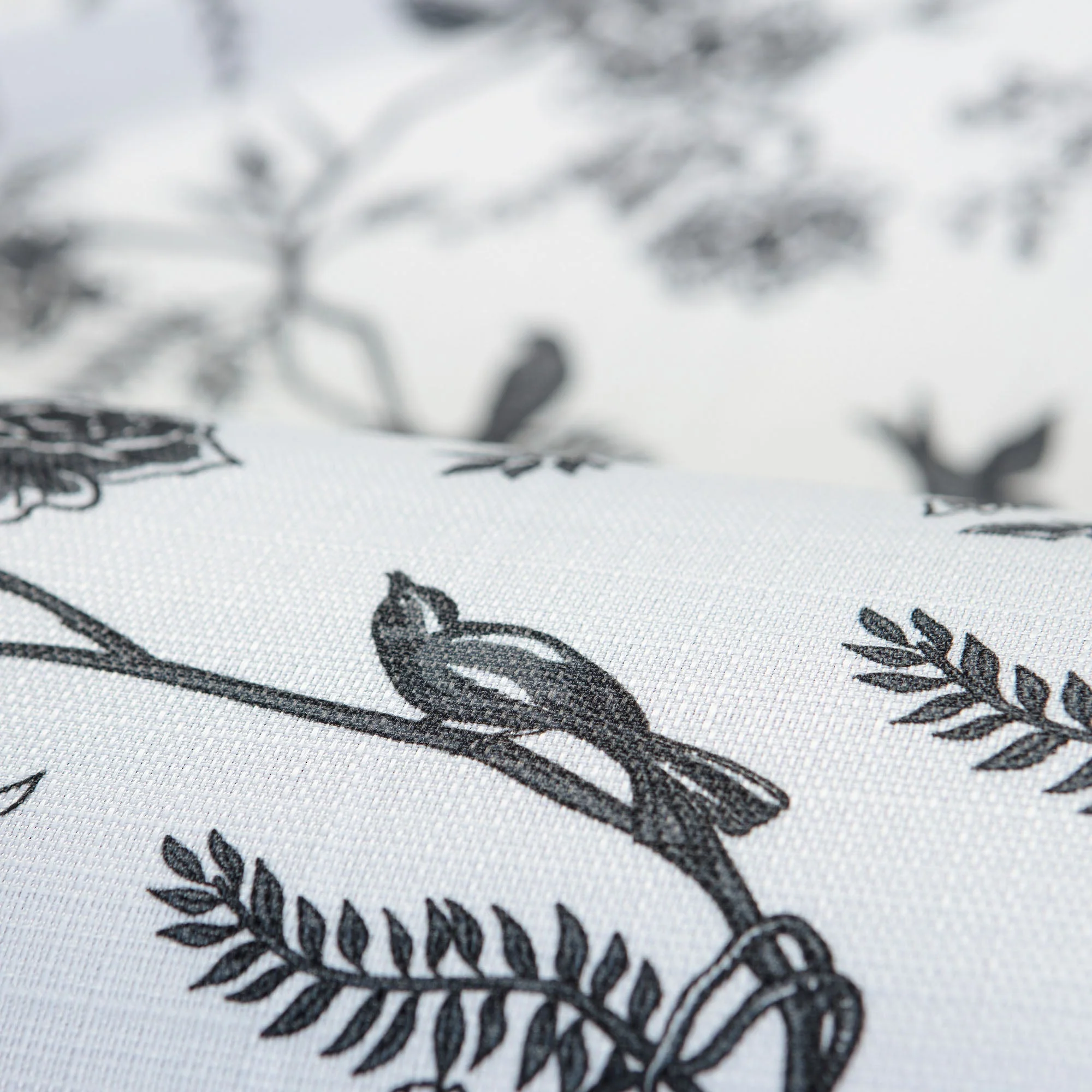 Faux Linen Toile Room Darkening Curtains