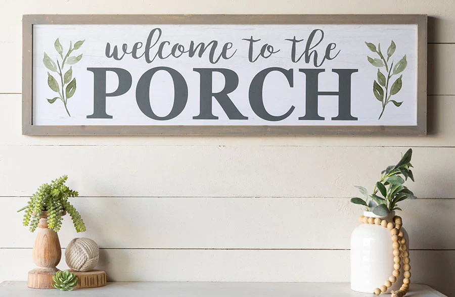 HUGE Welcome to the Porch Wooden Sign