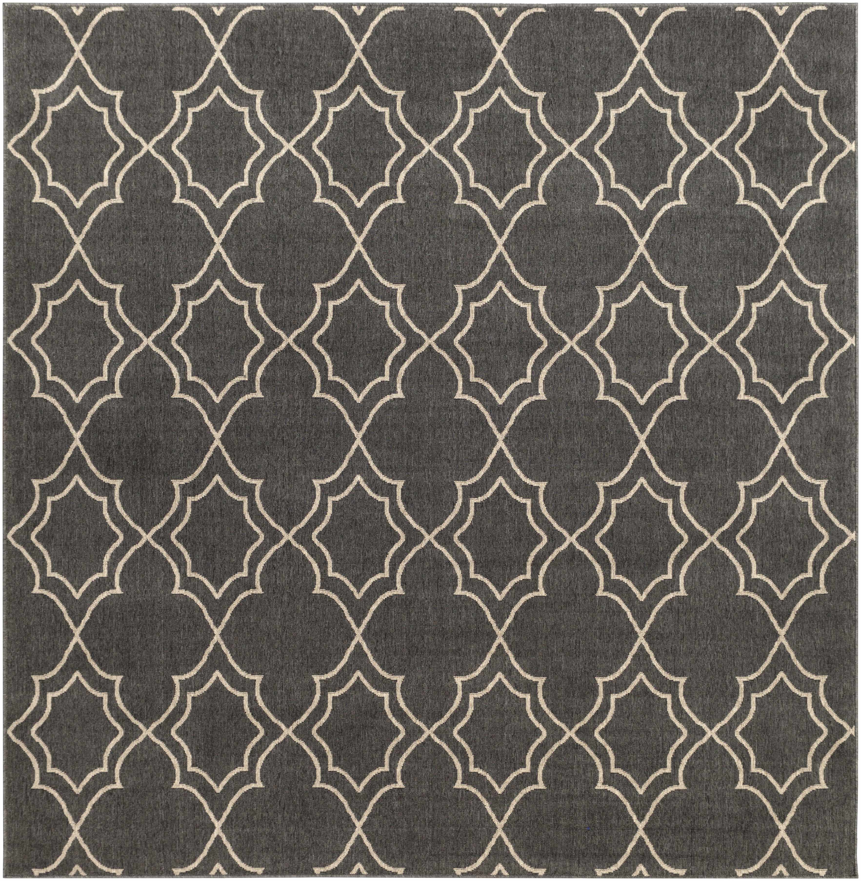 Black Modern Farmhouse Outdoor Rug