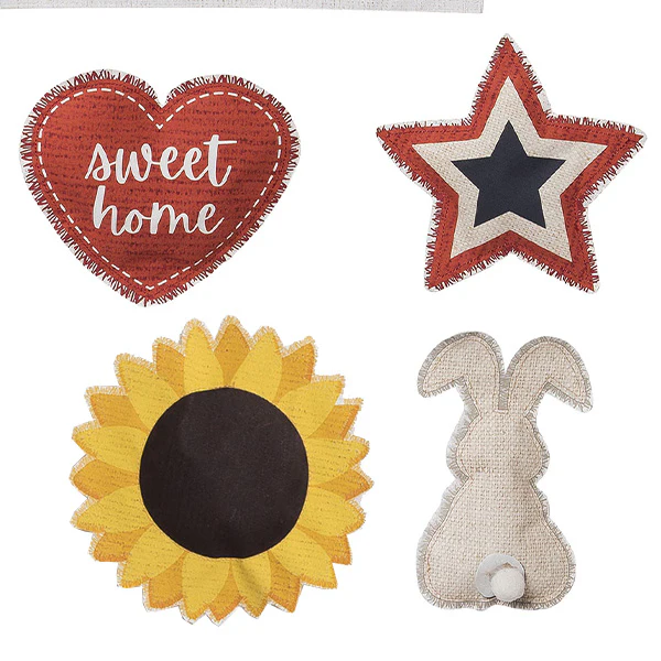 Welcome Yard Sign with Interchangeable Icons