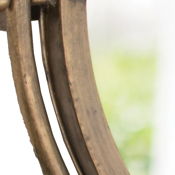 Antique Brass Adjustable Round Wall Mirror