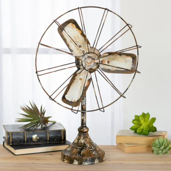 Chippy Distressed Table Fan