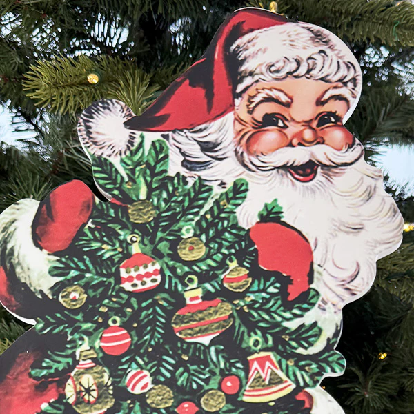 Jolly Standing Santa Wood Cutout, Choose Your Style