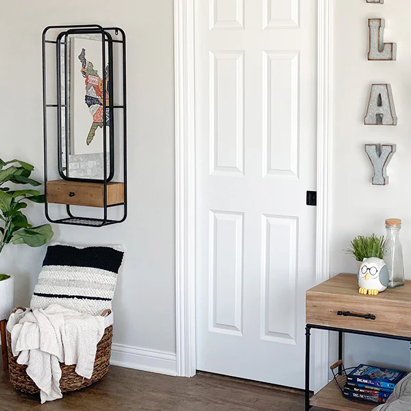 3-in-1 Industrial Wall Mirror with Storage