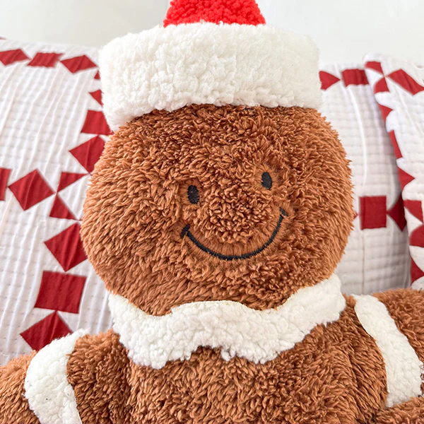 Boy and Girl Gingerbread Christmas Pillows, Set of 2