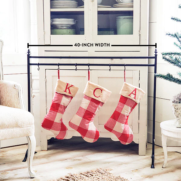 Black Cast Iron Stocking Holder