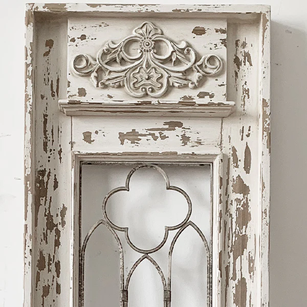 HUGE Ornate Wooden Wall Panel with Shelf