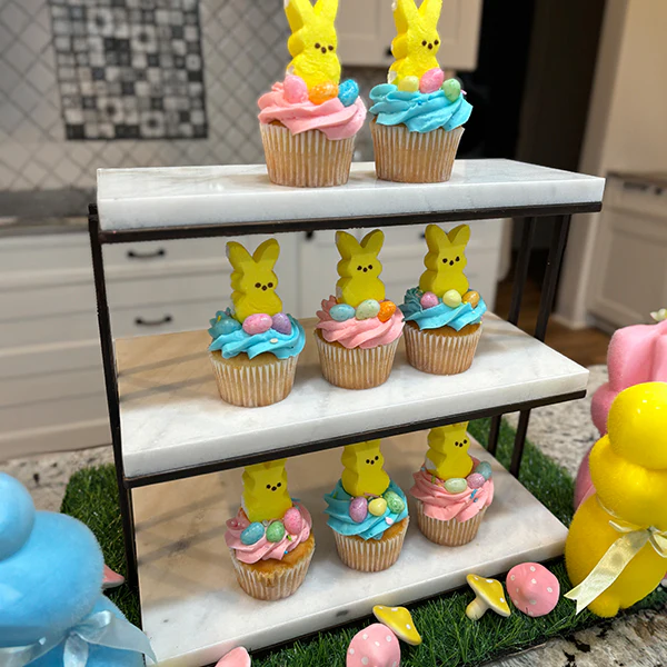 Marble Three Tiered Dessert Stand