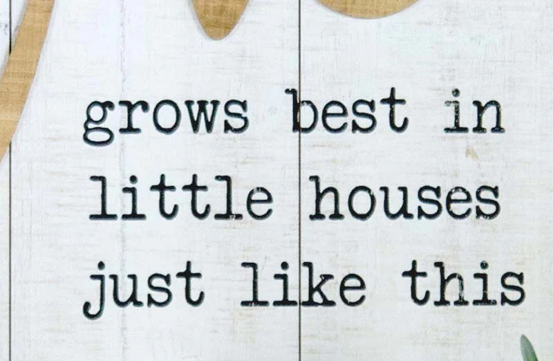 Love Grows Best Wooden Sign