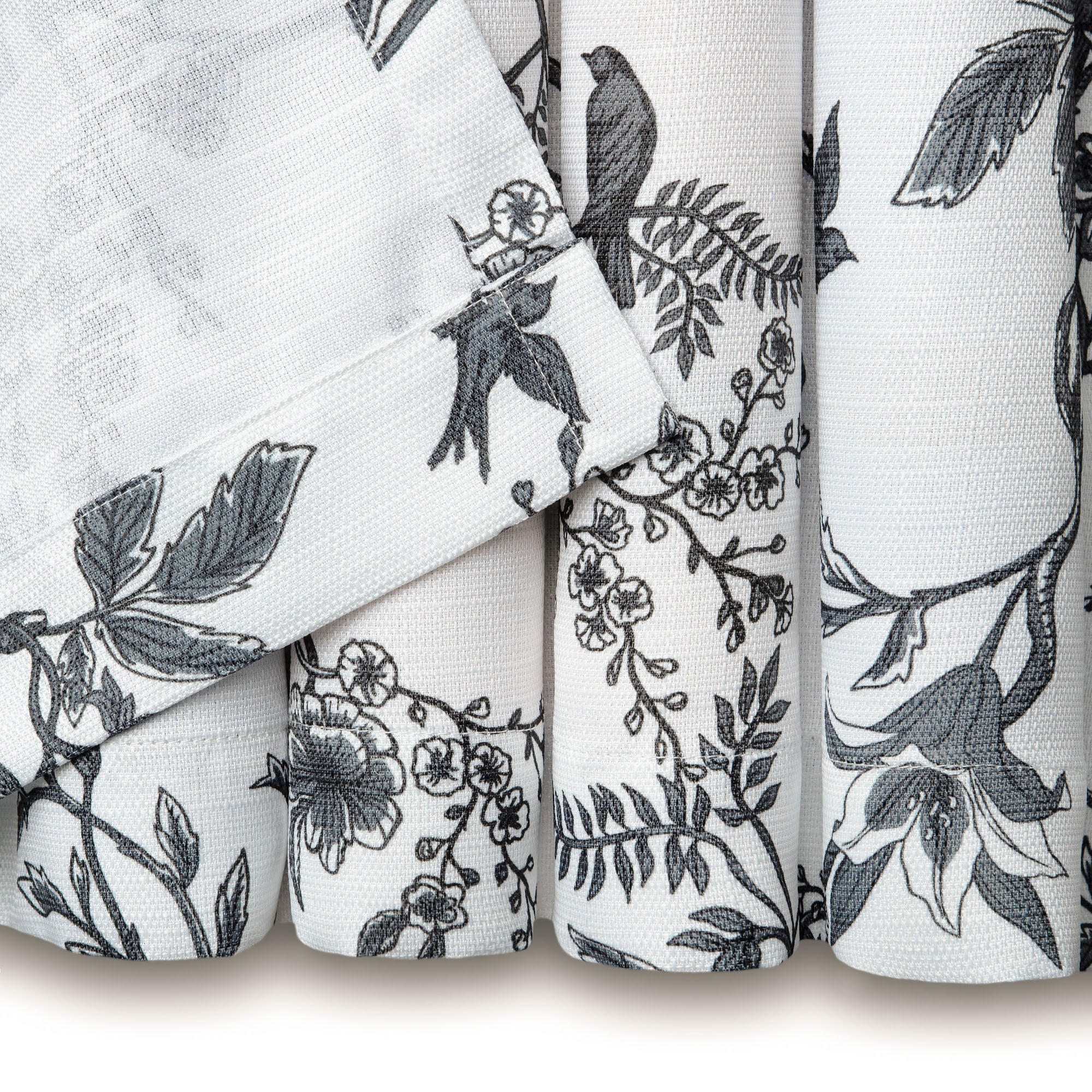 Faux Linen Toile Room Darkening Curtains