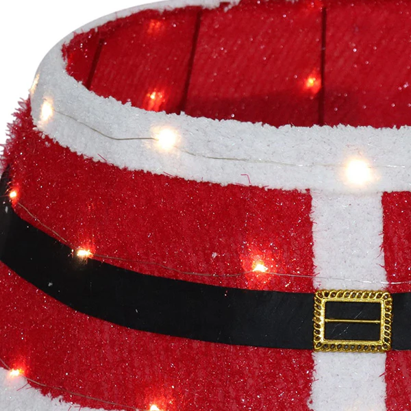 Light Up Santa Belt Tree Collar