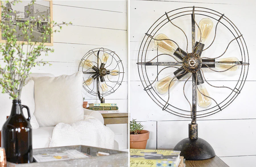 Antique Re-purposed Fan Light