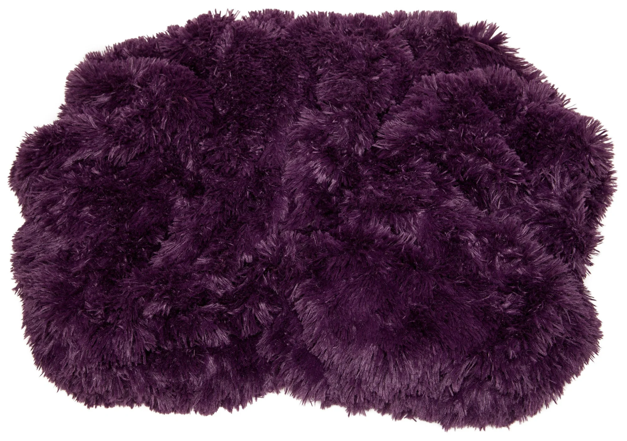 Solid Faux Long Fur Throw Blanket