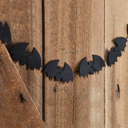 72 Inch Long Black Bat Garland