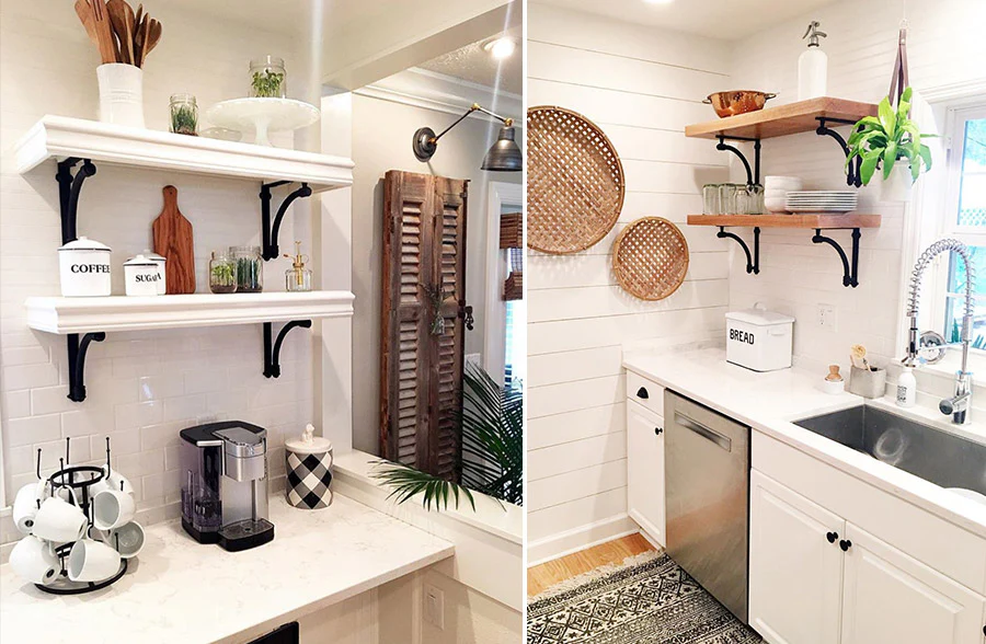 Cast Iron Shelf Brackets, Set of 2