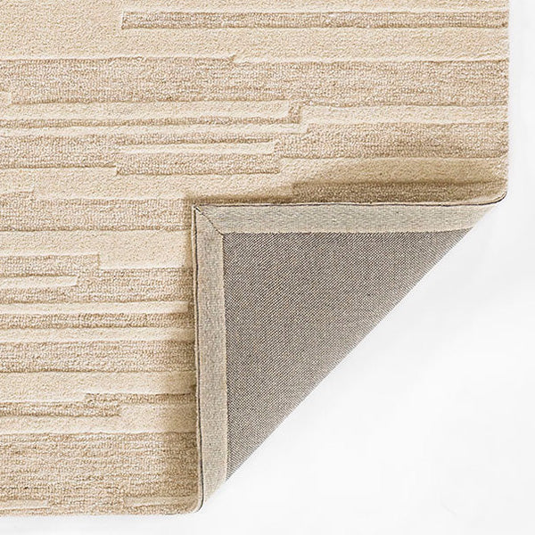 Abstract Striped Wool Area Rug, Pick Your Color/Size